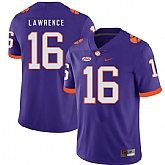 Clemson Tigers 16 Trevor Lawrence Purple Nike College Football Jersey Dzhi,baseball caps,new era cap wholesale,wholesale hats